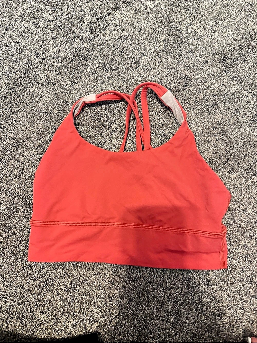 lululemon Free to Be Serene Bra Long Line Red Sports Bra